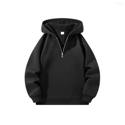 plain quarter zip hoodie