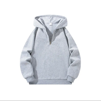 plain quarter zip hoodie